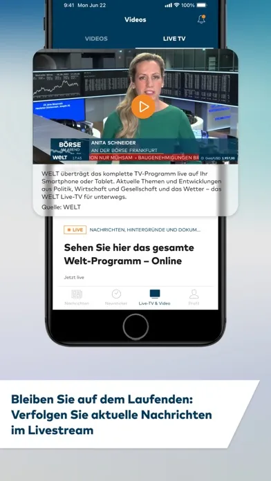 WELT News & Live-TV Screenshots