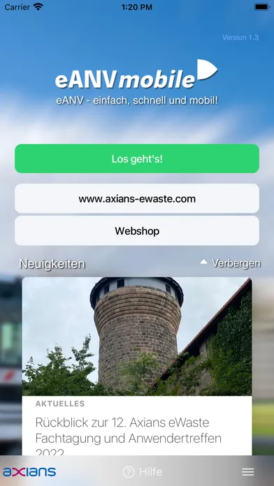 Capturas de pantalla de eANVmobile
