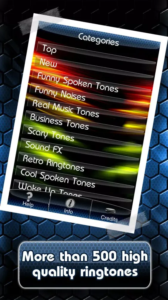 Tangkapan skrin Deluxe Ringtones