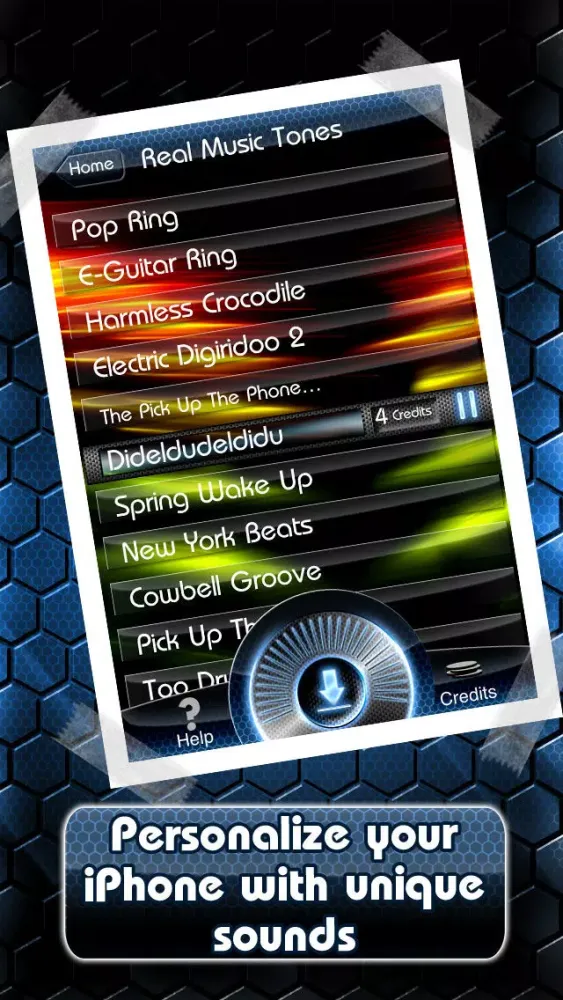Tangkapan skrin Deluxe Ringtones