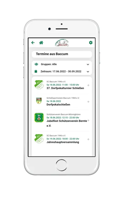 Скриншоты Baccum App