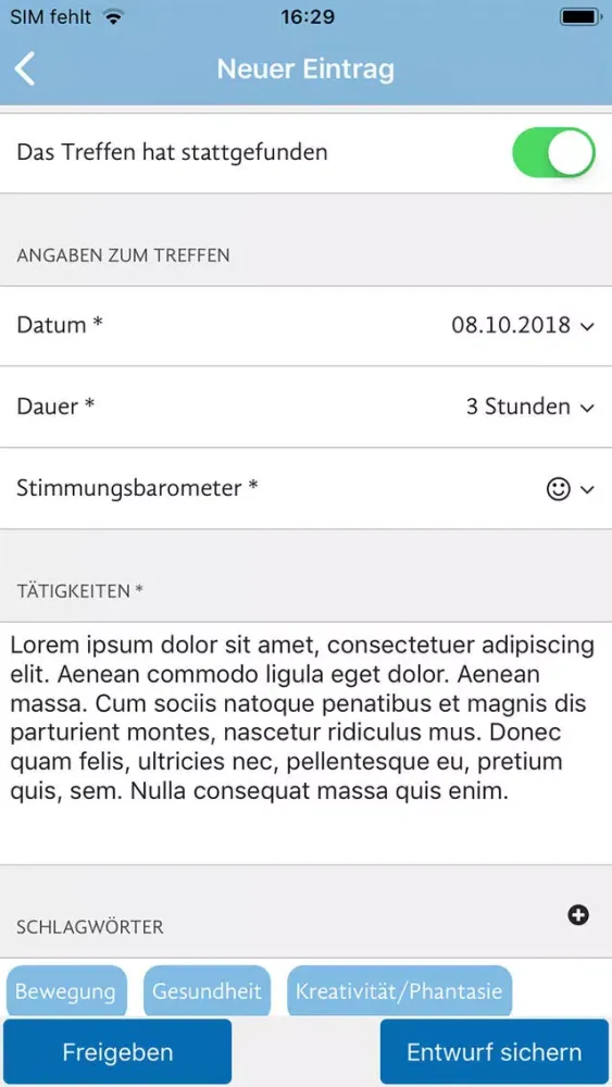 Скриншоты Balu und Du Tagebuch