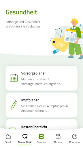 Скриншоты BARMER-App