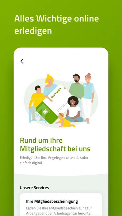 Zrzuty ekranu BARMER-App