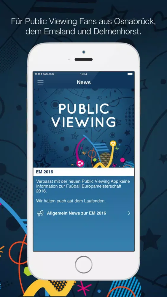 Capturas de tela do Public Viewing