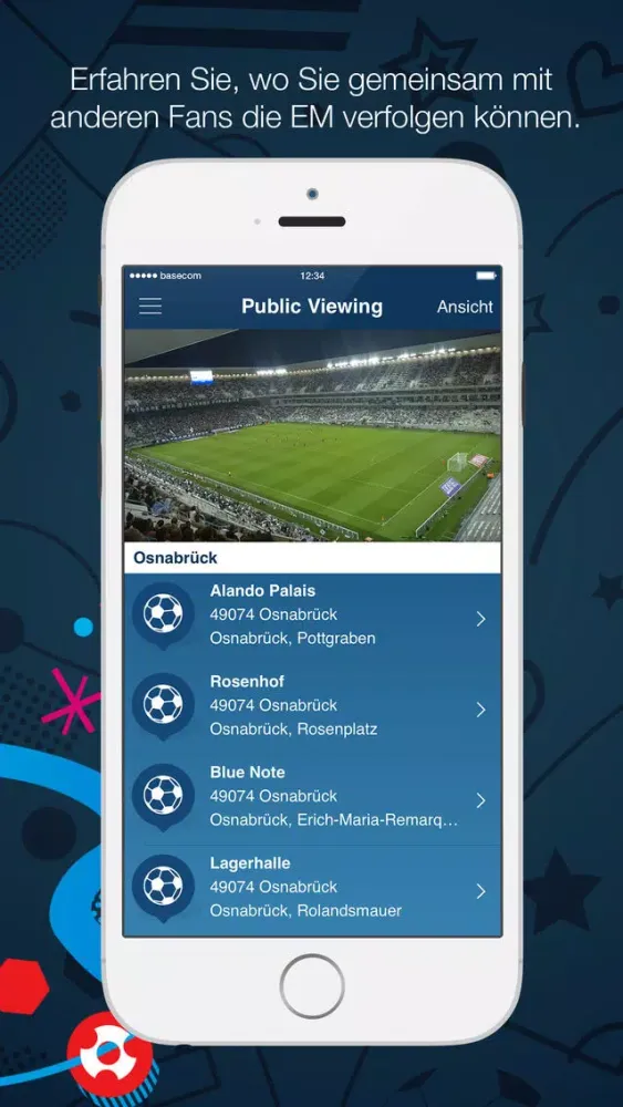 Capturas de tela do Public Viewing