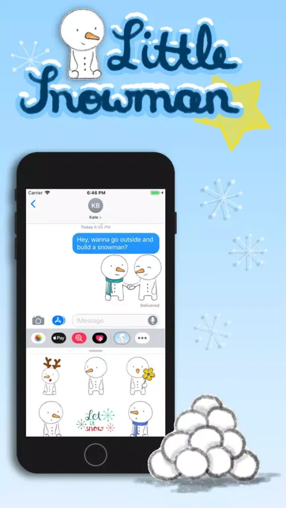 Little Snowman Stickers 스크린샷
