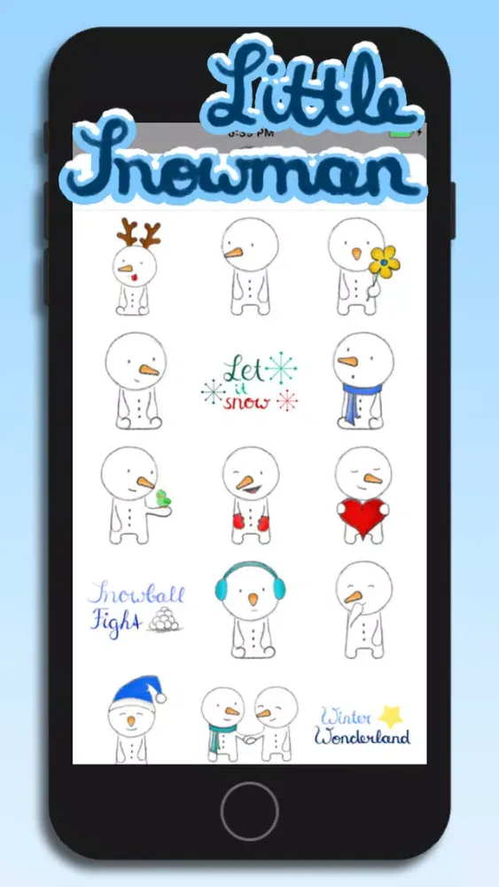 Little Snowman Stickers 스크린샷
