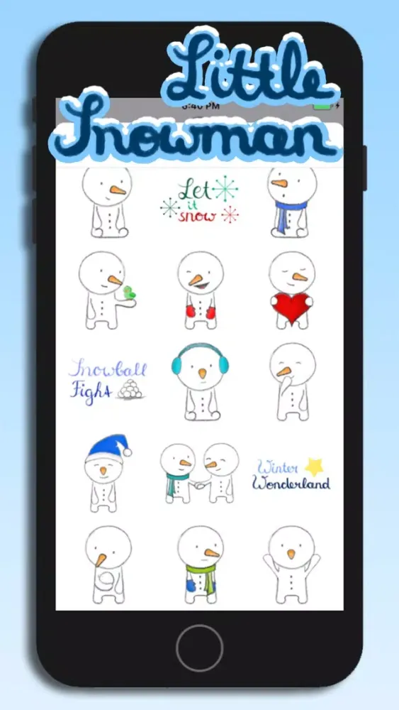 Little Snowman Stickers 스크린샷