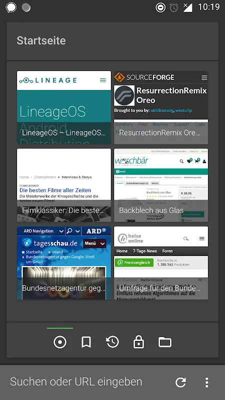 FOSS Browser Screenshots