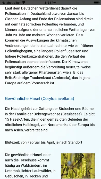 ePIN - Pollenflug Bayern 스크린샷