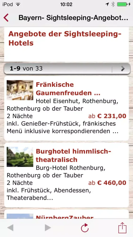 Sightsleeping®-Hotels Screenshots