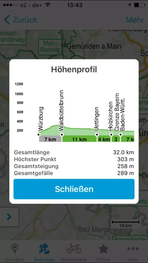 Zrzuty ekranu Bayernnetz für Radler