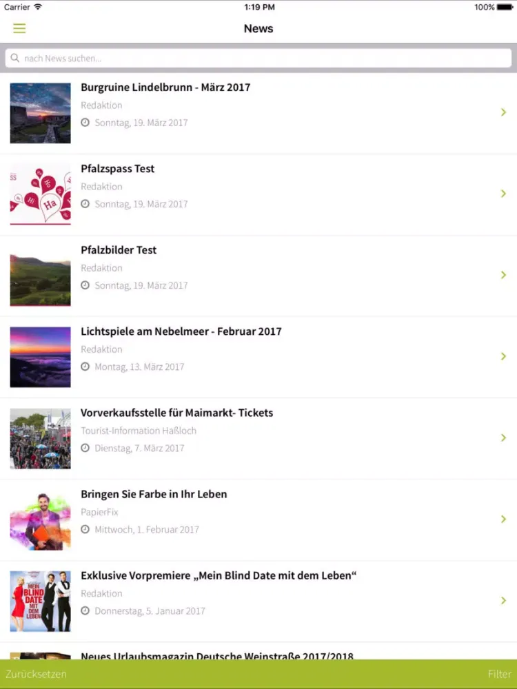 صور Meine Weinstraße - 100% Pfalz iPad 