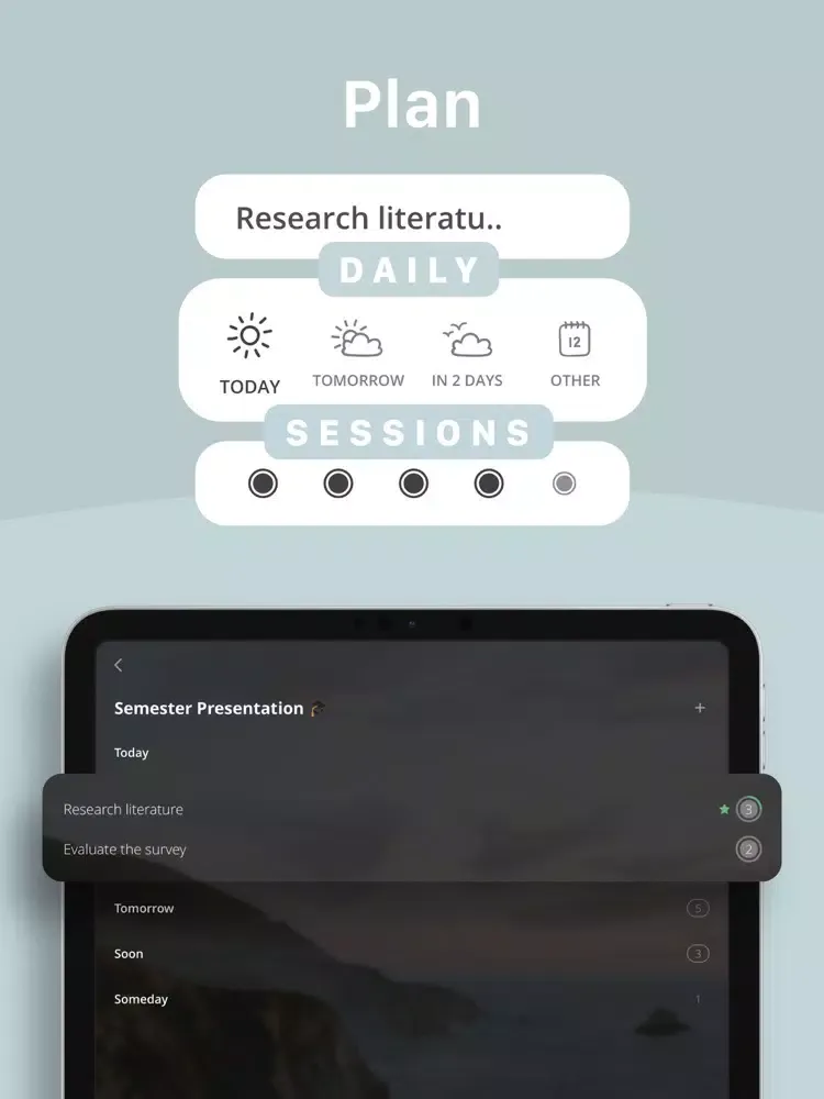Flip: Focus Timer for Pomodoro iPad  Screenshots