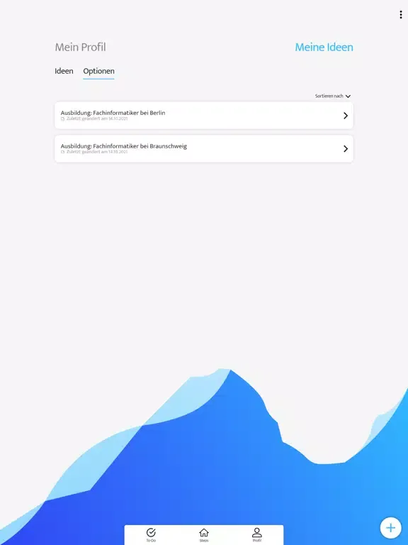 DEEP! Finde Studium & Beruf iPad  Screenshots