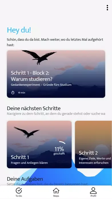 DEEP! Finde Studium & Beruf Screenshots