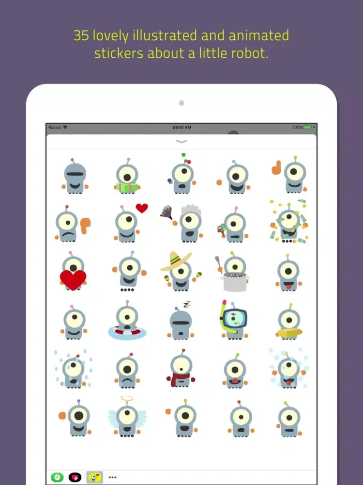 Скриншоты Emoji Bots animated iPad 
