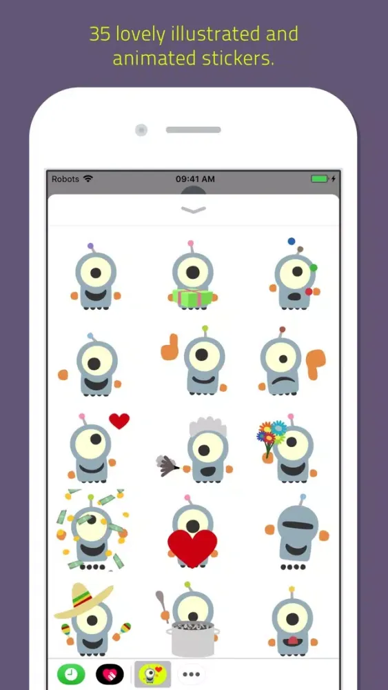 Скриншоты Emoji Bots animated