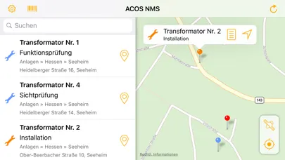 Ảnh chụp màn hình của ACOS NMS Mobile