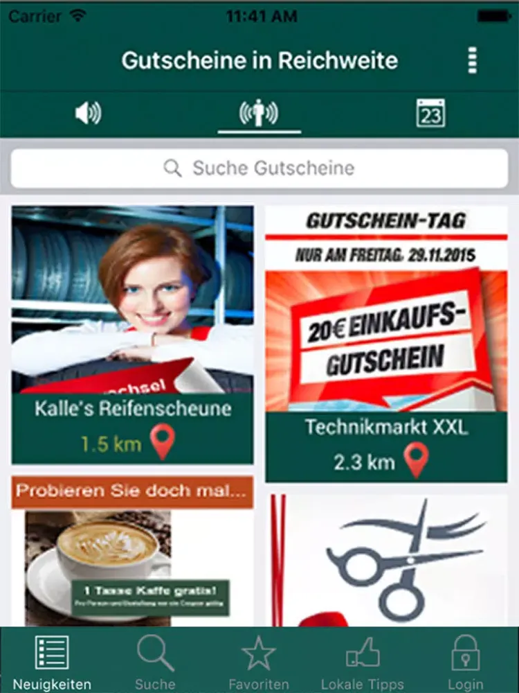Screenshot di NotifyMe iPad