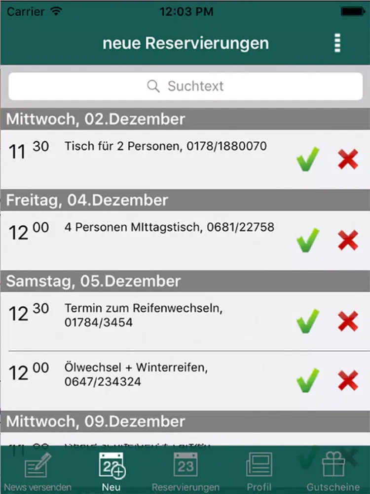 Screenshot di NotifyMe iPad