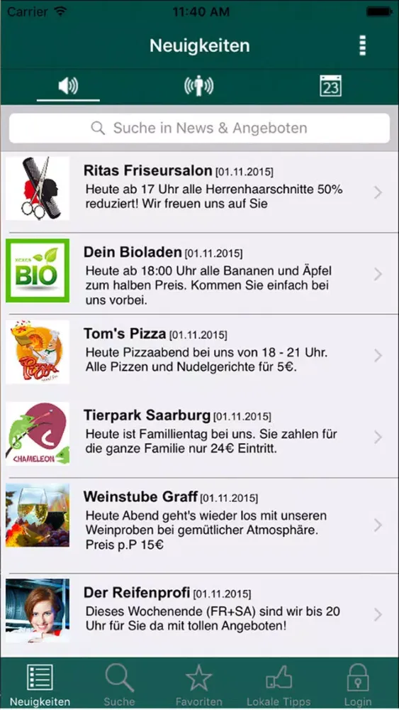 Screenshot di NotifyMe