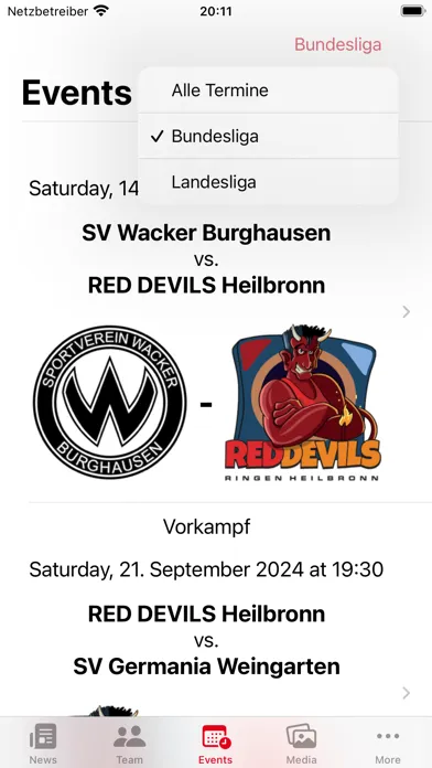 Tangkapan skrin RED DEVILS Heilbronn