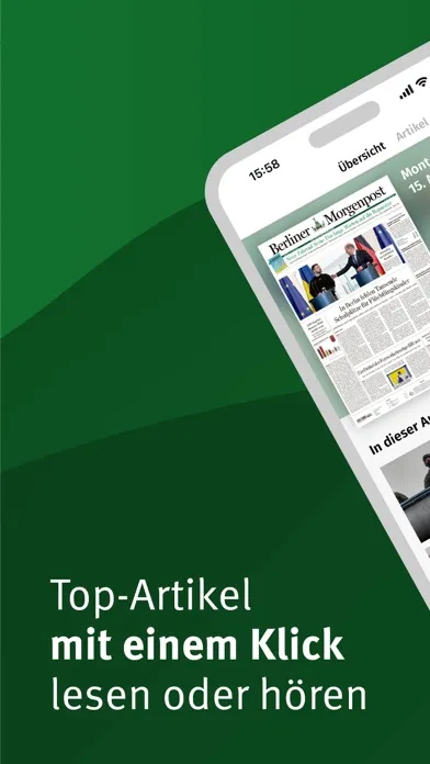Capturas de tela do Berliner Morgenpost E-Paper