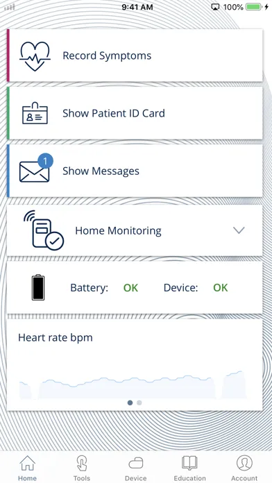 Tangkapan layar Patient App
