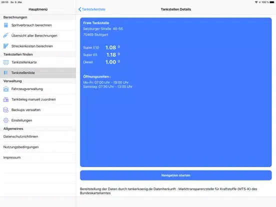 Tangkapan skrin Sprit-Rechner Plus iPad 
