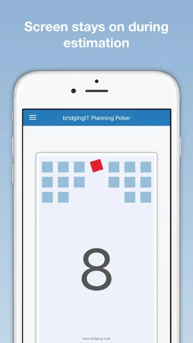 Tangkapan skrin bridgingIT Planning Poker