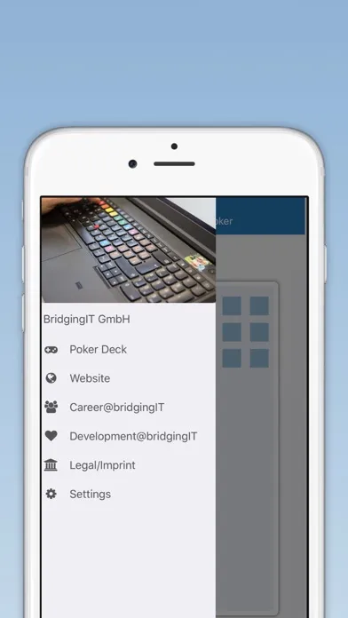 Tangkapan skrin bridgingIT Planning Poker