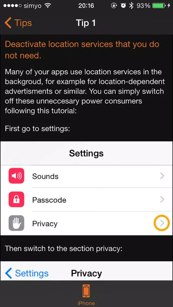 Screenshot di Phone Battery On WATCH