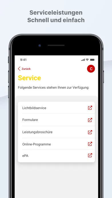 Zrzuty ekranu BKK Würth App