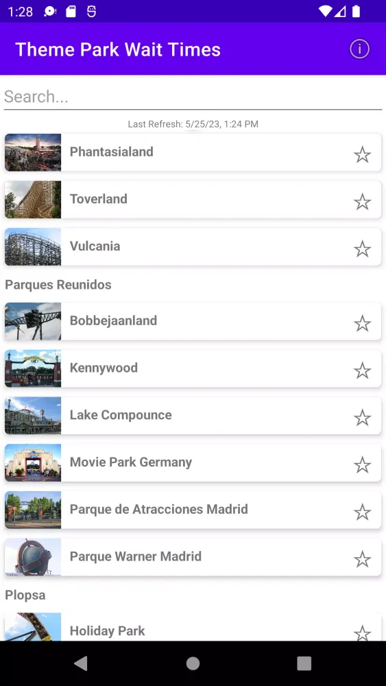 Theme Park Wait Times Ekran Görüntüleri