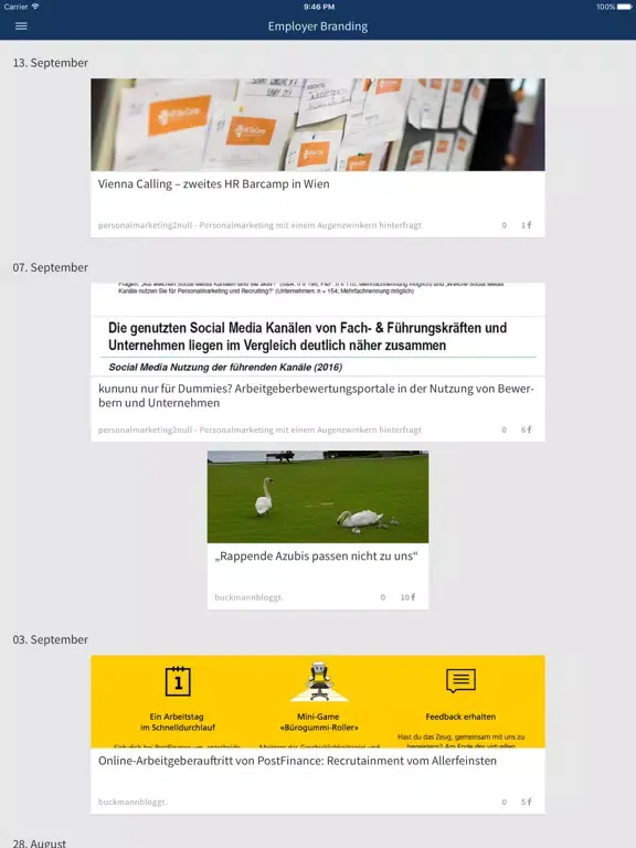 Capturas de pantalla de HR-Blogger iPad 
