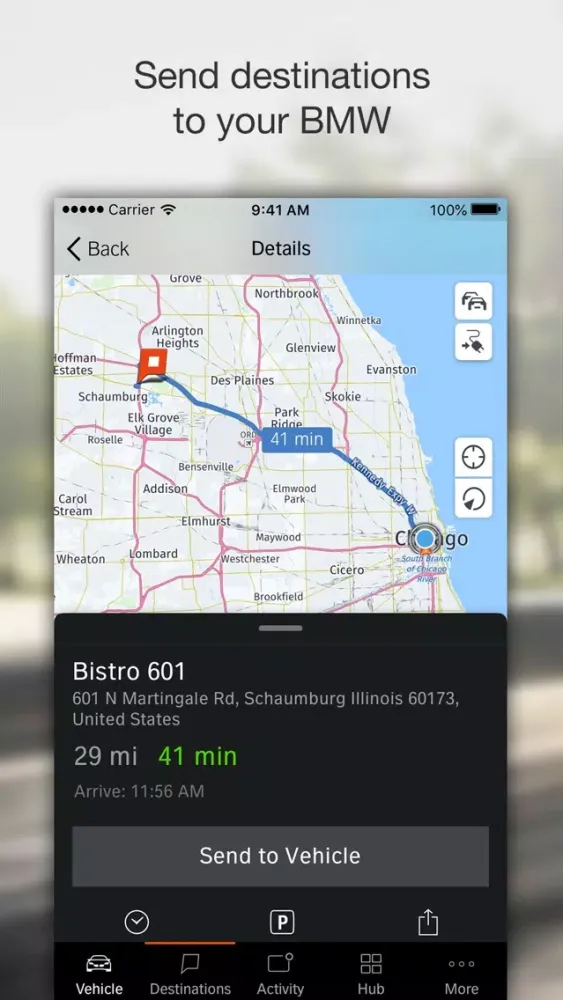 Screenshot di BMW Connected