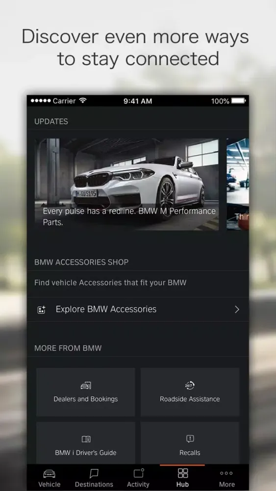 Screenshot di BMW Connected