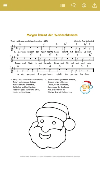 Tangkapan layar Xmas Songs in German
