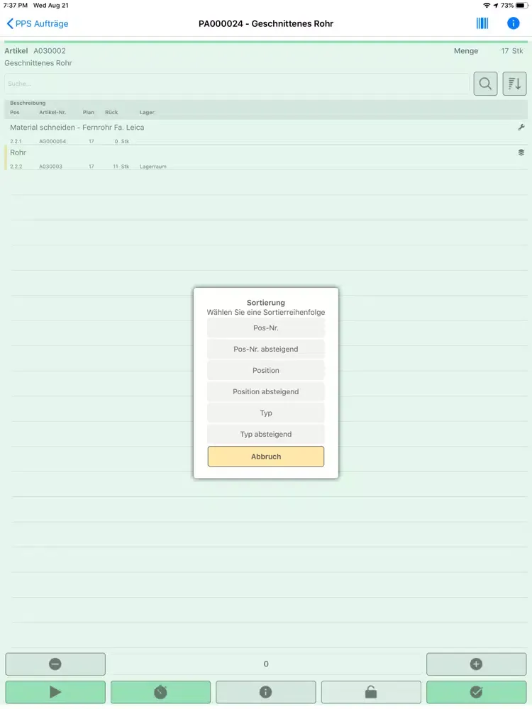 myfactory by börner IT iPad  Screenshots