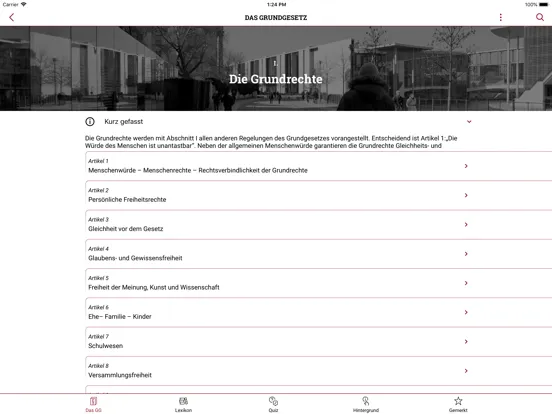 Скриншоты bpb: Das Grundgesetz iPad 