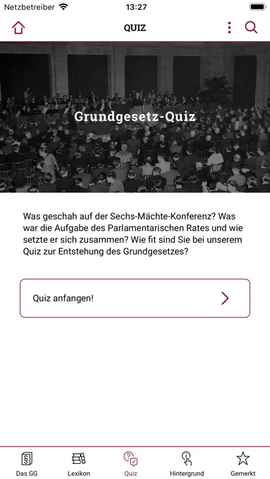 Скриншоты bpb: Das Grundgesetz