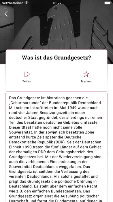 Скриншоты bpb: Das Grundgesetz