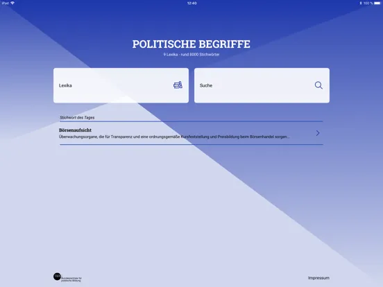 bpb: Lexika iPad  Ekran Görüntüleri