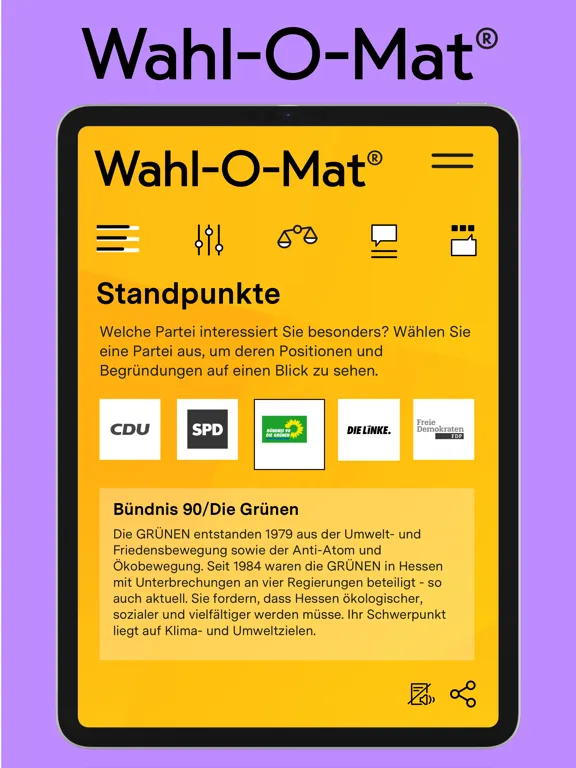Скриншоты Wahl-O-Mat iPad 