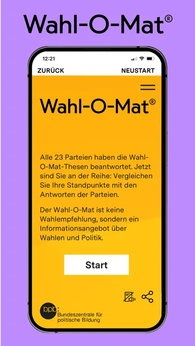 Скриншоты Wahl-O-Mat