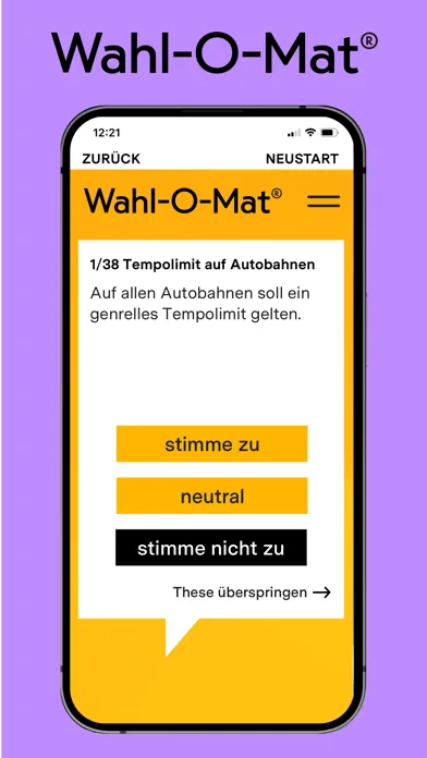 Скриншоты Wahl-O-Mat