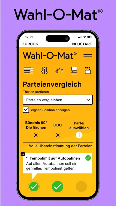 Скриншоты Wahl-O-Mat