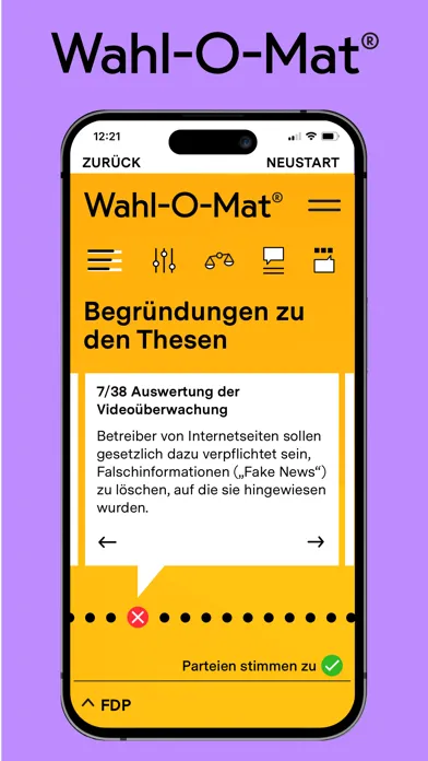 Скриншоты Wahl-O-Mat